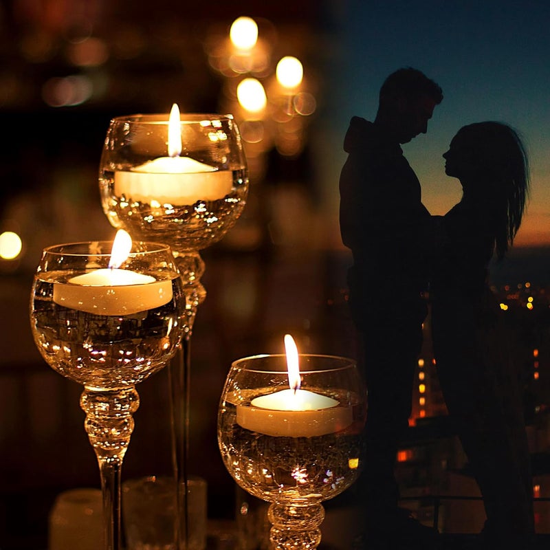 IQMLQV 20 Pieces 1.5 Inch White Floating Candles Unscented,1.5 Hour Burning Small Floating Candles Centerpieces for Special Night, Pool,Party,Christmas,Wedding,Cylinder Vases - Image 3